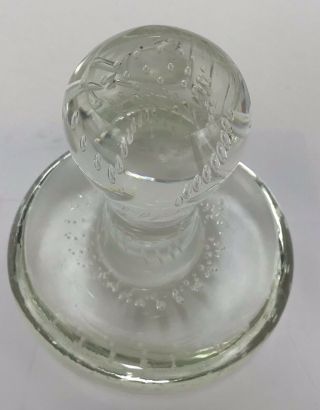 Vintage clear glass mushroom paperweight bubbles Hippie Boho Mid Century 5
