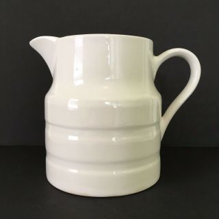 Vintage Lord Nelson Pottery 5.  75 " Pitcher W/ White Rings - England 5 - 72
