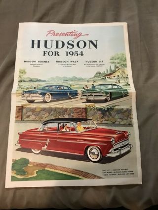 Presenting Hudson 1954 Vintage Auto Dealer Sales Brochure