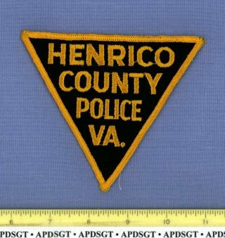 Henrico County Police (old Vintage) Virginia Sheriff Police Patch Cheesecloth