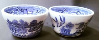 2 Vintage 1940s Shenango China Usa Blue Willow Cups/bowls