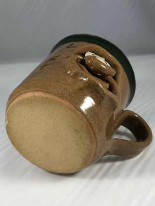Unique Vintage Lefty 3D Pottery Stoneware Funny Face Mug 3