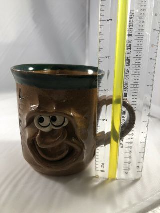 Unique Vintage Lefty 3D Pottery Stoneware Funny Face Mug 5