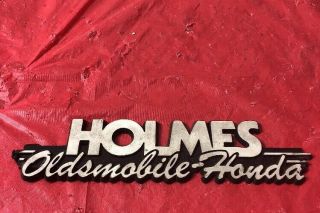 Dealer Name Plate Emblem Holmes Oldsmobile Honda Clive Iowa Ia 80 