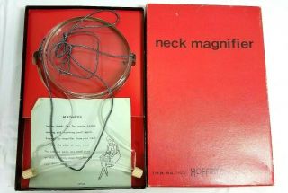 Hoffritz Vintage Neck Magnifier Glass Hands For Sewing Or Reading