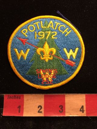 Vtg Potlatch 1972 Siwinis Lodge 252 Order Of The Arrow Bsa Boy Scouts Patch 87i3