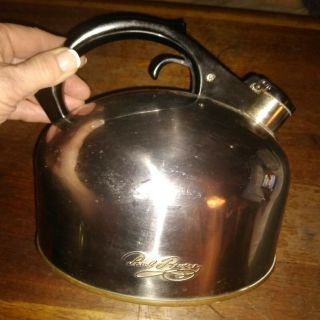 Vintage Paul Revere Ware Stainless Steel Whistling Tea Kettle 1801 C 97 - C