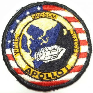 Apollo I One Mission Nasa Patch Vintage White Grissom Chaffee Space Shuttle Star