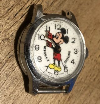 Vintage 1970s Mickey Mouse Wrist Watch Bradley Swiss Made
