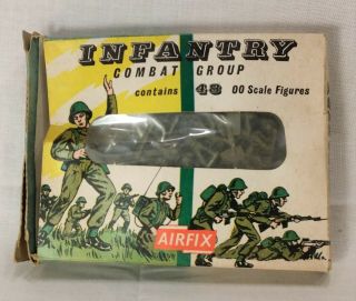 Vintage 1960s Airfix Infantry Combat Group S3 Ho & Oo Scale Wwii Figures