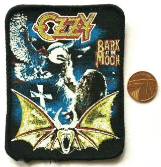 OZZY OSBOURNE - Bark At The Moon - Old OG Vtg 1980`s Printed Sew On Patch 2