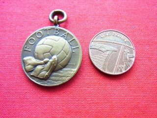 A Vintage Bronze Medal/fob: " Football " Blank