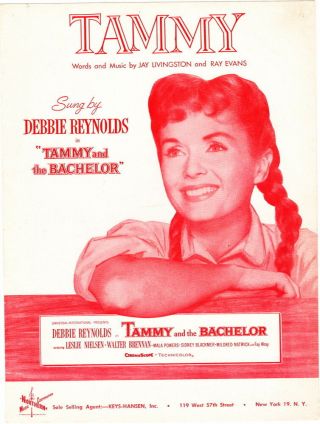 Tammy,  Debbie Reynolds In Tammy And The Bachelor,  1957 Vintage Movie Sheet Music