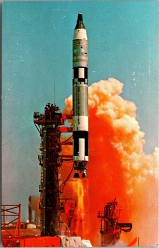 Vintage Nasa Postcard John F.  Kennedy Space Center Gemini - Titan 4 Mcdivitt White