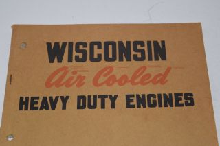 Vintage Wisconsin Air Cooled Heavy Duty Engine Instruction Book - Nos AEN & AENS 2