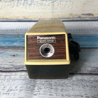 Vintage Panasonic Kp - 100 Auto Stop Electric Pencil Sharpener Ivory