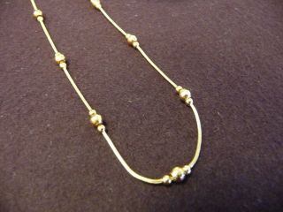Vintage Gold Over Sterling Silver.  925 Chain Necklace 18 Inch
