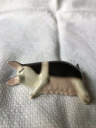 Vintage Hagen Renaker Mama Pig Sleeping Miniature Ceramic Figurine 1986