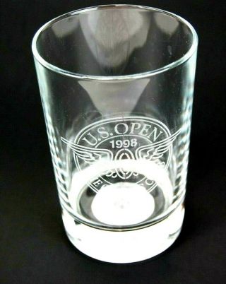Barware 1998 US OPEN Golf Ball Impression in base of Vintage Olympic Club Glass 2
