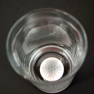 Barware 1998 US OPEN Golf Ball Impression in base of Vintage Olympic Club Glass 3