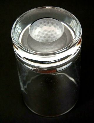 Barware 1998 US OPEN Golf Ball Impression in base of Vintage Olympic Club Glass 4
