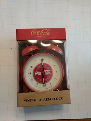 Vintage Cracker Barrel Collectibles Coca - Cola Two Bell Alarm Clock