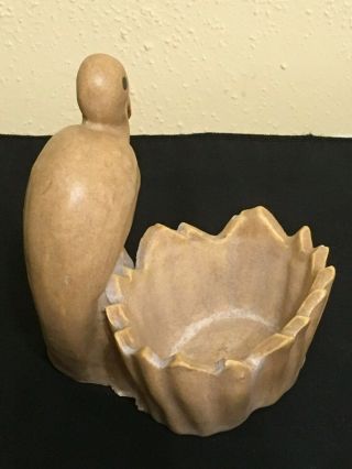 Vintage NILOAK Pelican Vase Planter Tan Colored 2