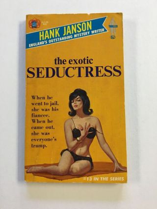 The Exotic Seductress Hank Janson Vintage Mystery Sleaze Gga Paperback Gold Star