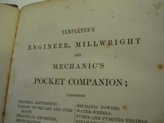 Vintage 19th Century 1851 Templetons Engineers and Mechanics Pocket Companion 2
