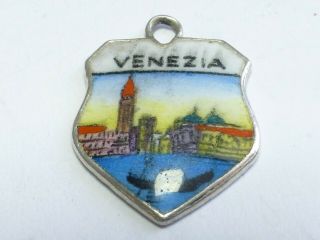 Vintage Sterling Silver Venice Italy Venecia Landscape River Charm 1g C189