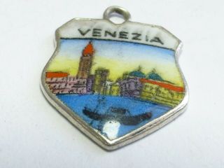 Vintage Sterling Silver Venice Italy Venecia Landscape River Charm 1g c189 2
