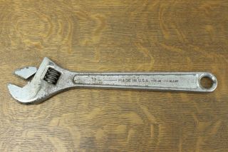 Vintage USA Made Craftsman 12 Inch Adjustable Wrench Forged Alloy JW 2