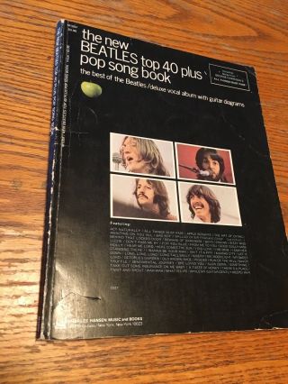 Vintage The Beatles Top 40 Plus Pop Song Book Vocals With Guitar Diagrams