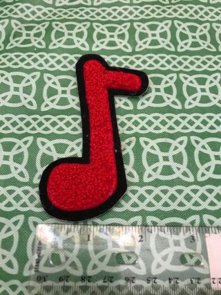 Vintage Carpet Textile 1970 ' s Highschool Jazz Band Music Note Patch 2