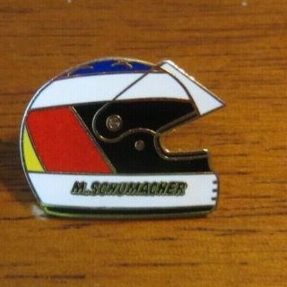 Michael Schumacher Helmet Pin F1 Formula 1 Vintage Racing Hat / Lapel Pin