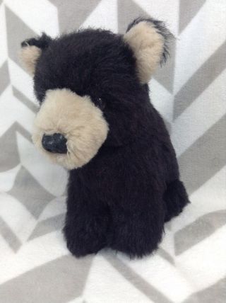 Vintage 1980 Dakin Bean Bags Pillow Pets Wunderbar Black Teddy Bear Plush Toy