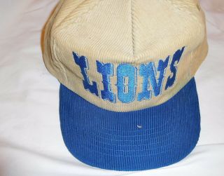 Vintage Nfl Football Detroit Lions Michigan Hat Cap Adjustable Strap