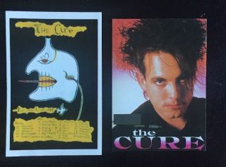 Vintage The Cure 1984 Tour Robert Smith (1) 4x6 Post Card (1) Sticker Uk