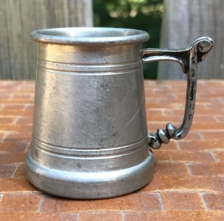 Antique Vintage Mini Miniature Pewter Mug Stein 2 Inches Tall
