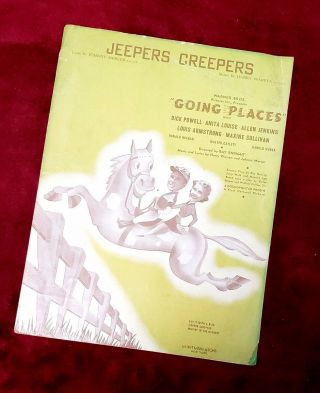 Vintage Going Places Sheet Music Jeepers Creepers Dick Powell Anita Louise