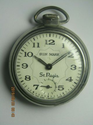 Antique St.  Regis Sun Mark Pocket Watch For Parts/repair 3