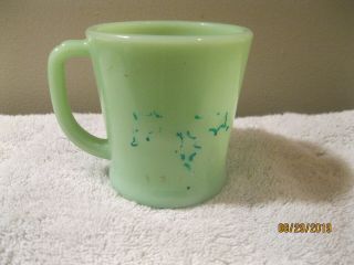 Vintage Jadite Fire King Coffee Tea Cup Mug “d” Handle Style -