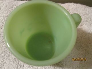 Vintage Jadite Fire King Coffee Tea Cup Mug “D” Handle Style - 5