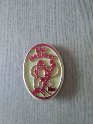 Bad Manners,  Buster Bloodvessel,  Ska Music,  Vintage,  Collectable Plastic Pin Badge