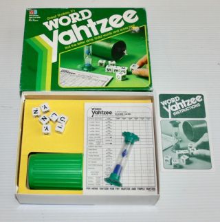 Vintage Word Yahtzee 1991 Family Game By Milton Bradley 100 Complete