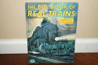 Vintage 1972 The Big Book Of Real Trains By Elizabeth Cameron
