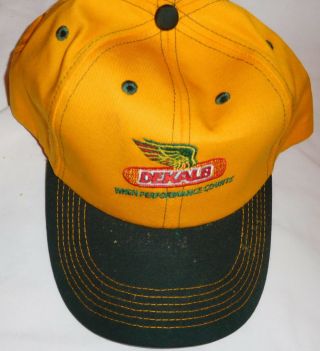 Vintage Dekalb When Performance Counts Hat Cap Adjustable Corn Farm Yellow Color