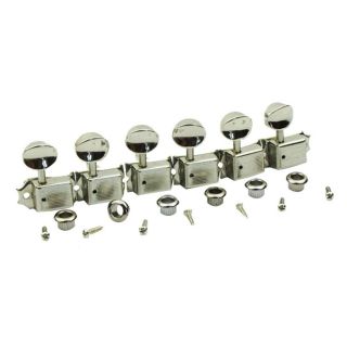 Nickel Vintage Style 6 - In - Line Tuning Pegs Tuners Machine Head For Strat Guitar