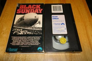 Black Sunday (vhs,  1983) Robert Shaw Terrorist Crime Drama Bowl - Vintage