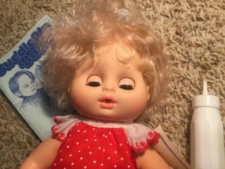 Vintage 1979 Kenner Cuddle Up Baby Doll,  Magic Bottle And Instructions